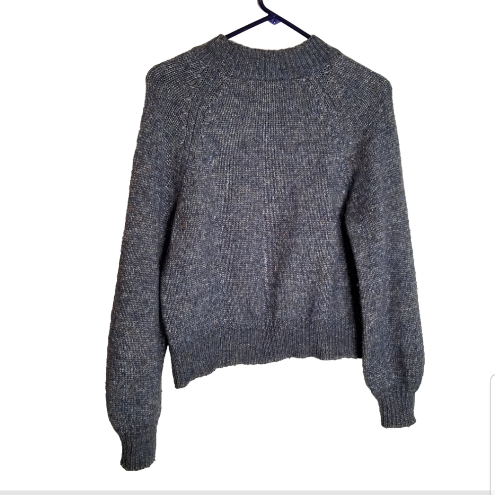 Banana Republic Sweater Women's Medium Speckled Blue Long Sleeve Tight Knit